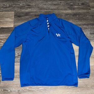 University of Kentucky UK Blue & White Long Sleeve Pullover - Size Medium